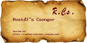 Rostás Csongor névjegykártya