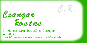 csongor rostas business card